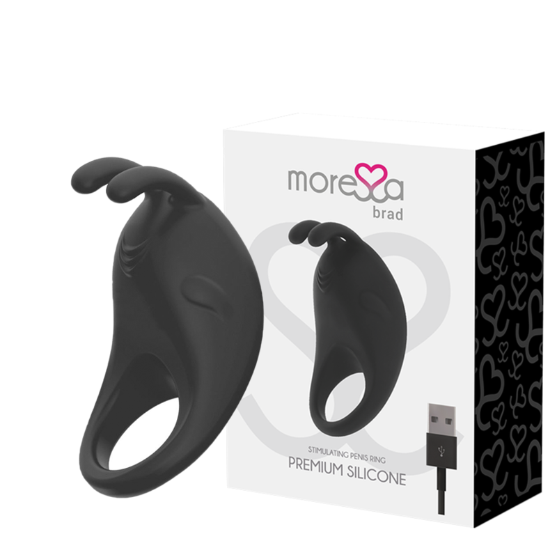 MORESSA - BRAD PREMIUM SILICONE RECHARGEABLE BLACK - ToysByMonk