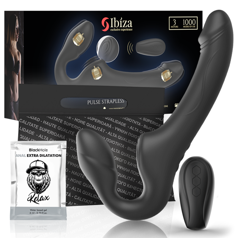 IBIZA - STRAPLESS VIBRATOR WITH REMOTE CONTROL PUSH BUTTON IBIZA TECHNOLOGY