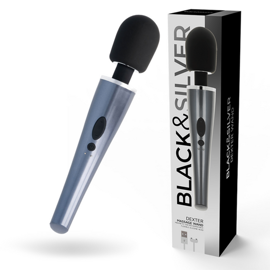 BLACK&SILVER - DEXTER MASSAGE WAND - ToysByMonk