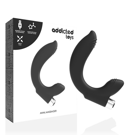 ADDICTED TOYS - PROSTATIC VIBRATOR RECHARGEABLE MODEL 7 - BLACK - ToysByMonk