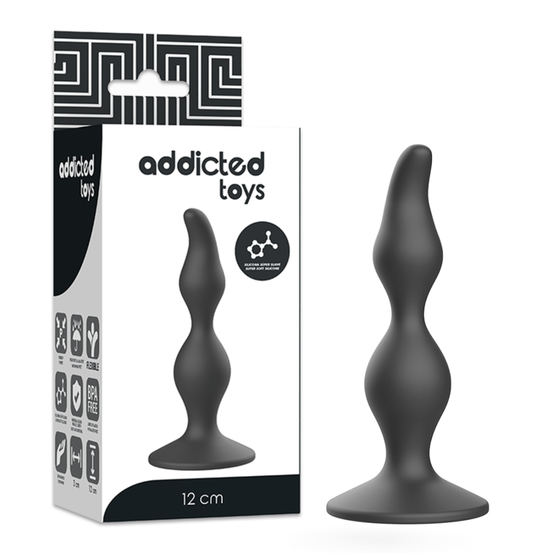 ADDICTED TOYS - ANAL SEXUAL PLUG 12 CM BLACK - ToysByMonk