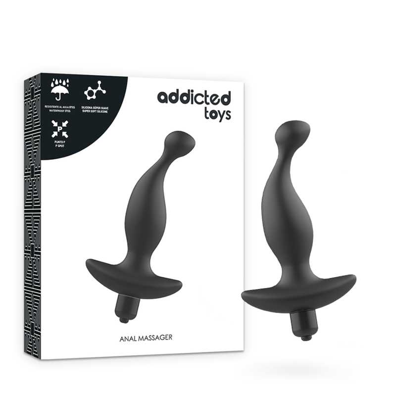ADDICTED TOYS - ANAL MASSAGER WITH BLACK VIBRATIONMODEL 1 ADDICTED TOYS