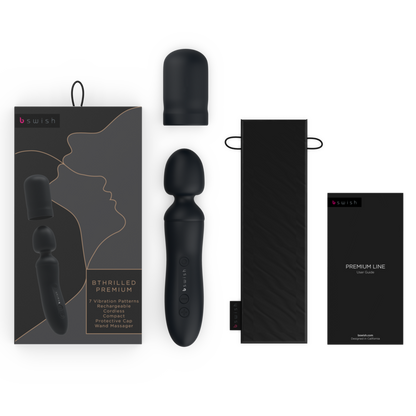 B SWISH - BTHRILLED VIBRATOR WAND PREMIUM BLACK B SWISH