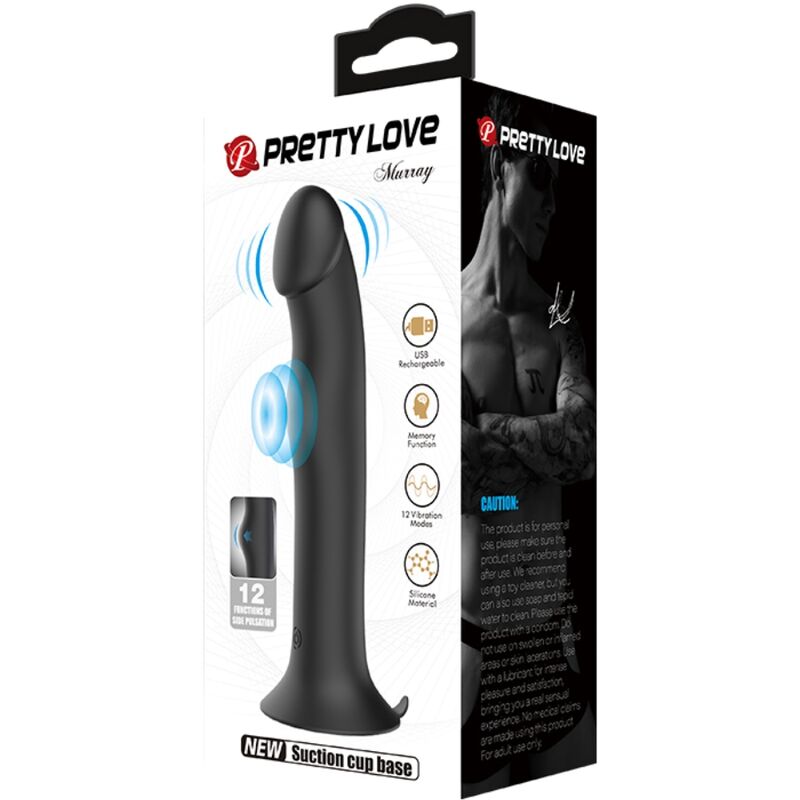 PRETTY LOVE - MURRAY VIBRATOR AND CLITORIS SUCKER BLACK - ToysByMonk