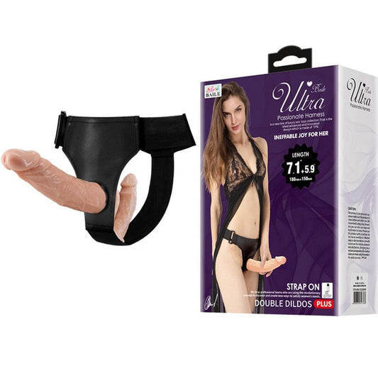 BAILE - ULTRA PASSIONATE DOUBLE DILDOS WITH HARNESS BAILE HARNESS COLLECTION