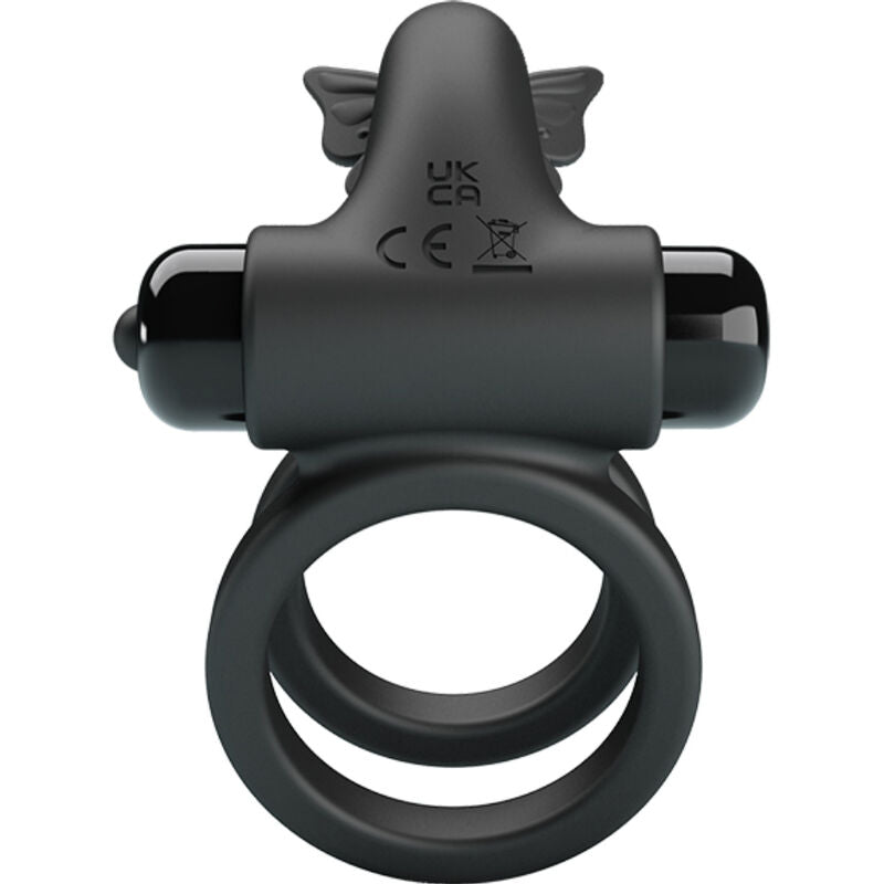 PRETTY LOVE - DOUBLE VIBRATING RING WITH BLACK STIMULATOR PRETTY LOVE MALE