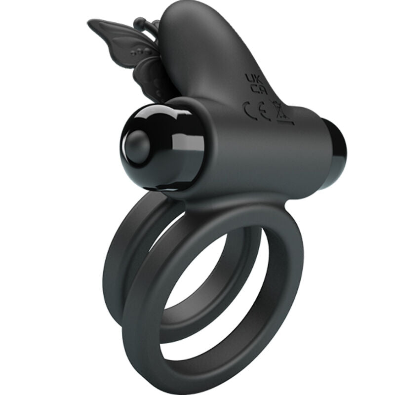 PRETTY LOVE - DOUBLE VIBRATING RING WITH BLACK STIMULATOR PRETTY LOVE MALE