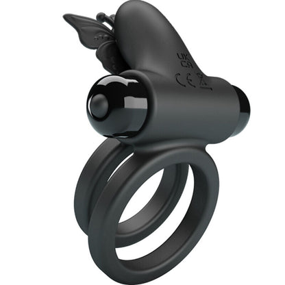 PRETTY LOVE - DOUBLE VIBRATING RING WITH BLACK STIMULATOR PRETTY LOVE MALE