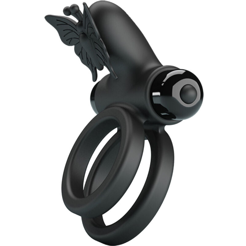 PRETTY LOVE - DOUBLE VIBRATING RING WITH BLACK STIMULATOR PRETTY LOVE MALE