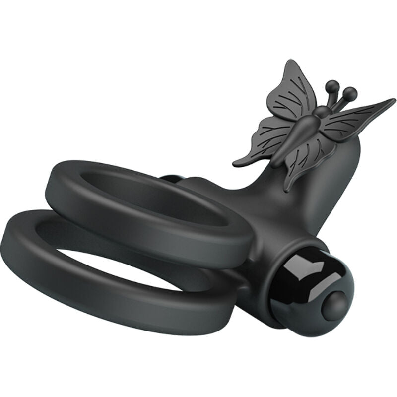 PRETTY LOVE - DOUBLE VIBRATING RING WITH BLACK STIMULATOR PRETTY LOVE MALE