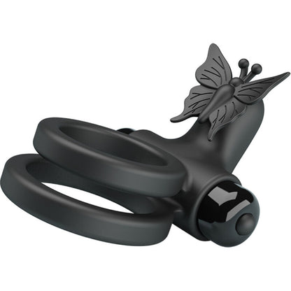 PRETTY LOVE - DOUBLE VIBRATING RING WITH BLACK STIMULATOR PRETTY LOVE MALE