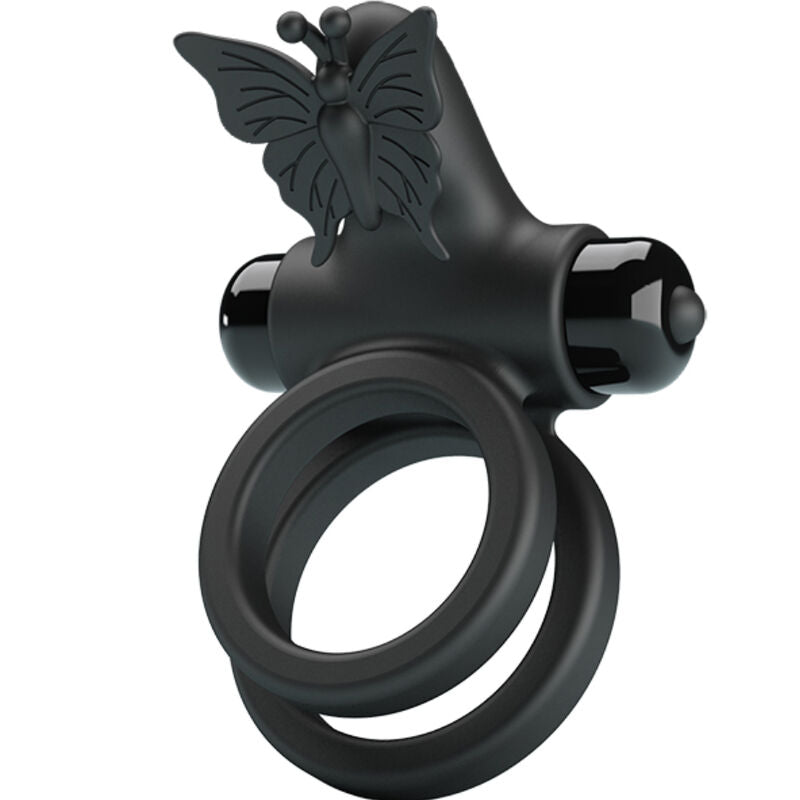 PRETTY LOVE - DOUBLE VIBRATING RING WITH BLACK STIMULATOR PRETTY LOVE MALE