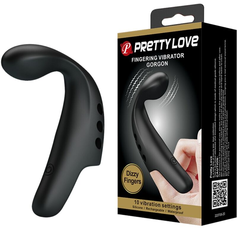 PRETTY LOVE - BLACK GORGON VIBRATOR THIMBLE - ToysByMonk