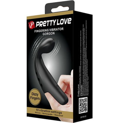 PRETTY LOVE - BLACK GORGON VIBRATOR THIMBLE - ToysByMonk