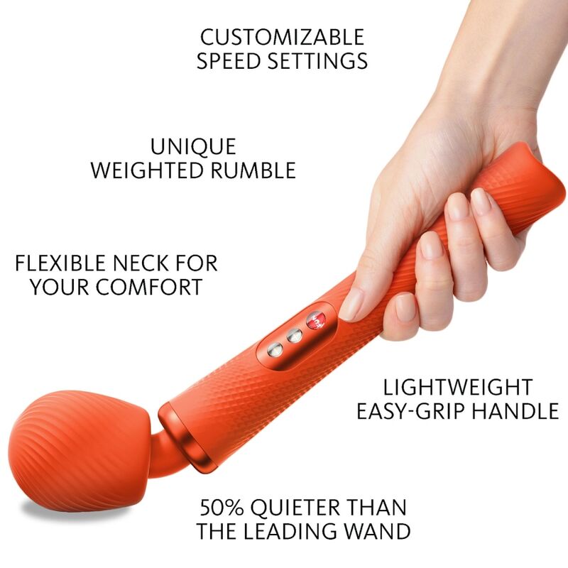 FUN FACTORY - VIM SILICONE RECHARGEABLE VIBRATING WEIGHTED RUMBLE WAND MIDNIGHT BLUE - ToysByMonk