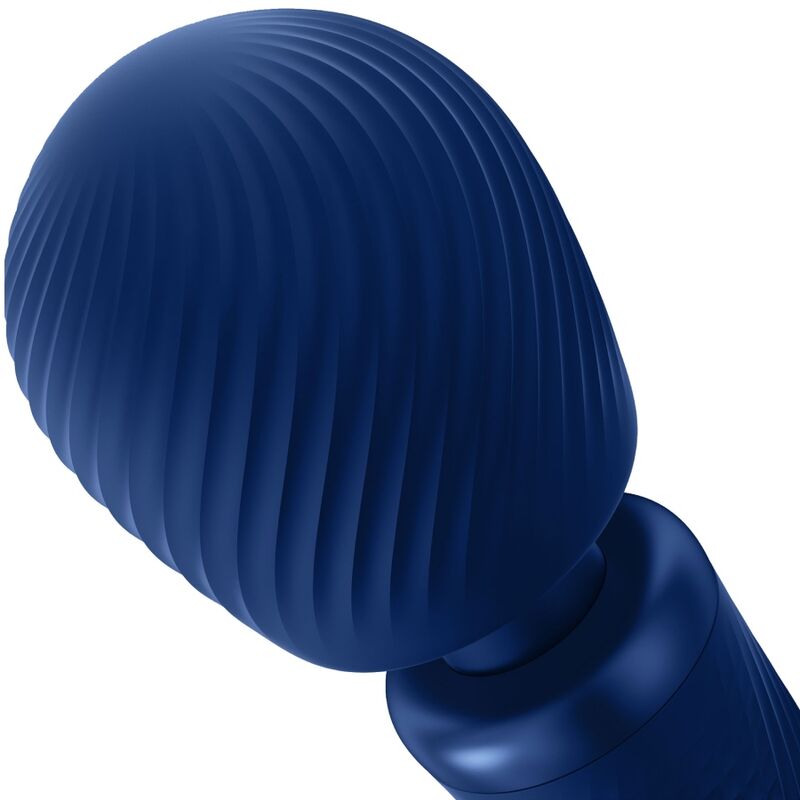 FUN FACTORY - VIM SILICONE RECHARGEABLE VIBRATING WEIGHTED RUMBLE WAND MIDNIGHT BLUE - ToysByMonk