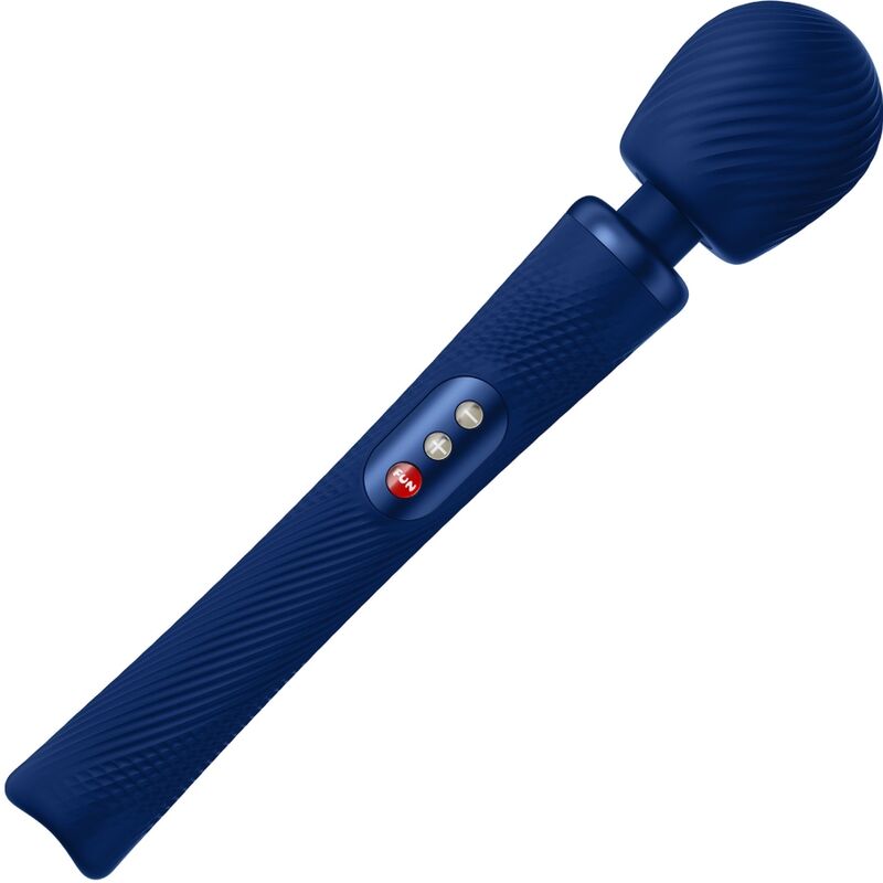 FUN FACTORY - VIM SILICONE RECHARGEABLE VIBRATING WEIGHTED RUMBLE WAND MIDNIGHT BLUE - ToysByMonk