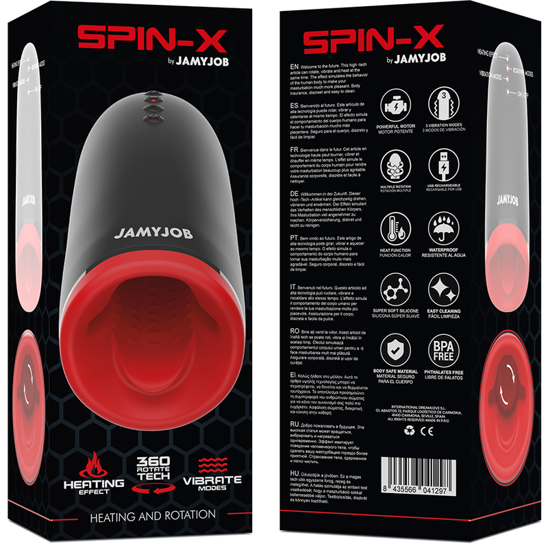 JAMYJOB - SPIN-X HEATING AND ROTATION MASTURBATOR JAMYJOB