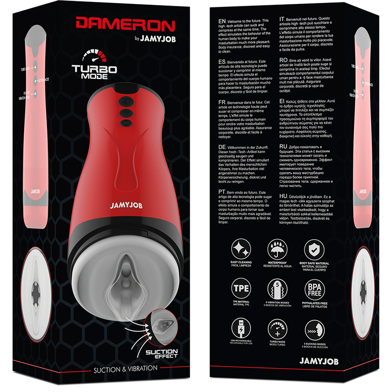 JAMYJOB - DAMERON SUCTION AND VIBRATION MASTURBATOR - ToysByMonk