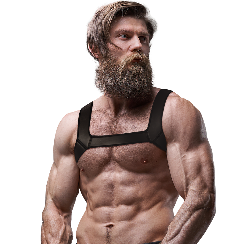 FETISH SUBMISSIVE ATTITUDE - NEOPRENE CHEST HARNESS FOR MEN SIZE L - ToysByMonk