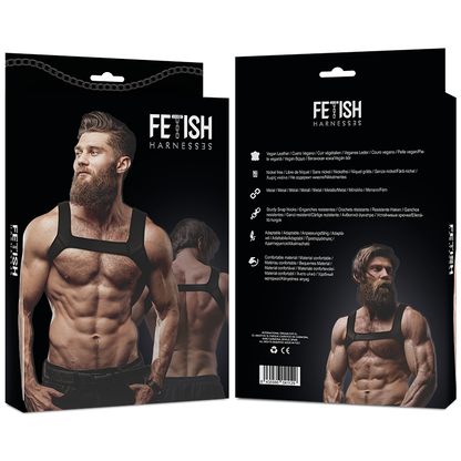 FETISH SUBMISSIVE ATTITUDE - NEOPRENE CHEST HARNESS FOR MEN SIZE L FETISH SUBMISSIVE ATTITUDE