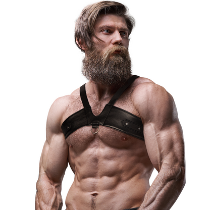 FETISH SUBMISSIVE ATTITUDE - MEN'S BRIGADE ECO-LEATHER CHEST HARNESS - ToysByMonk