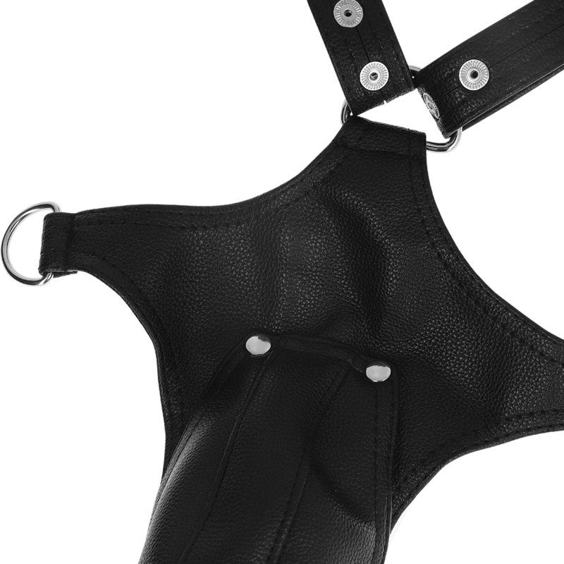 FETISH SUBMISSIVE ATTITUDE - MEN'S ECO-LEATHER JOCK STRAP HARNESS - ToysByMonk