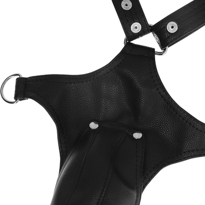 FETISH SUBMISSIVE ATTITUDE - MEN'S ECO-LEATHER JOCK STRAP HARNESS - ToysByMonk