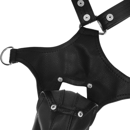 FETISH SUBMISSIVE ATTITUDE - MEN'S ECO-LEATHER JOCK STRAP HARNESS - ToysByMonk