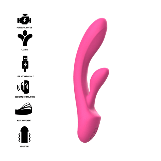 INTENSE - LUIGI RABBIT VIBRATOR PINK LIQUID SILICONE INTENSE FUN