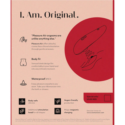 WOMANIZER - MARILYN MONROE CLASSIC 2 CLITORAL STIMULATOR VIVID RED - ToysByMonk