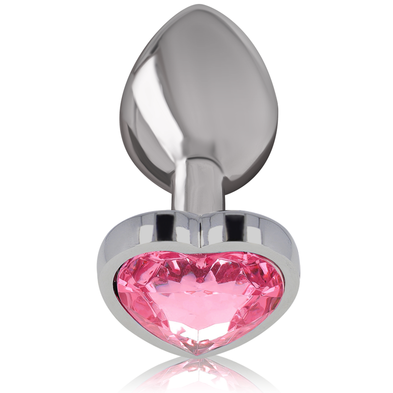 INTENSE - ALUMINUM METAL ANAL PLUG PINK HEART SIZE L INTENSE ANAL TOYS