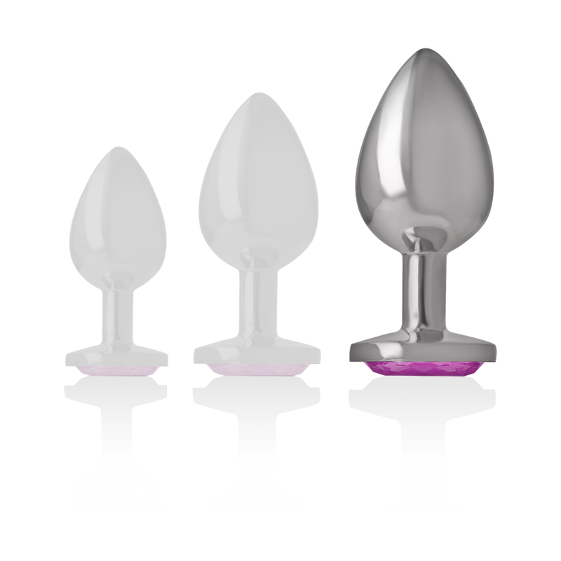 INTENSE - ALUMINUM METAL ANAL PLUG PINK HEART SIZE L INTENSE ANAL TOYS