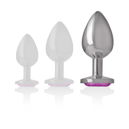 INTENSE - ALUMINUM METAL ANAL PLUG PINK HEART SIZE L INTENSE ANAL TOYS
