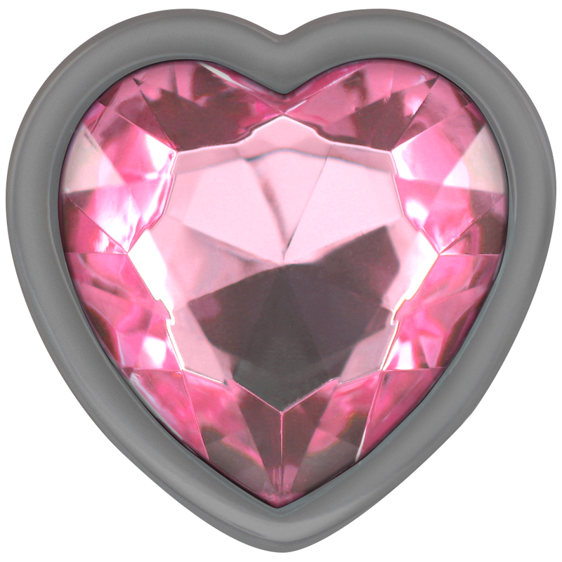 INTENSE - ALUMINUM METAL ANAL PLUG PINK HEART SIZE L INTENSE ANAL TOYS