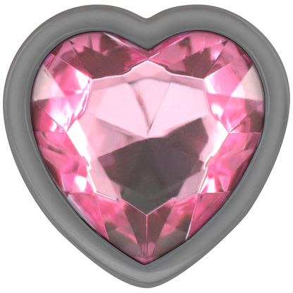 INTENSE - ALUMINUM METAL ANAL PLUG PINK HEART SIZE L INTENSE ANAL TOYS