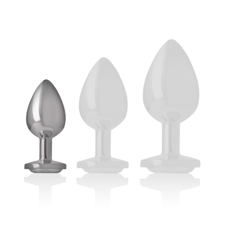 INTENSE - WHITE HEART ALUMINUM METAL ANAL PLUG SIZE S - ToysByMonk