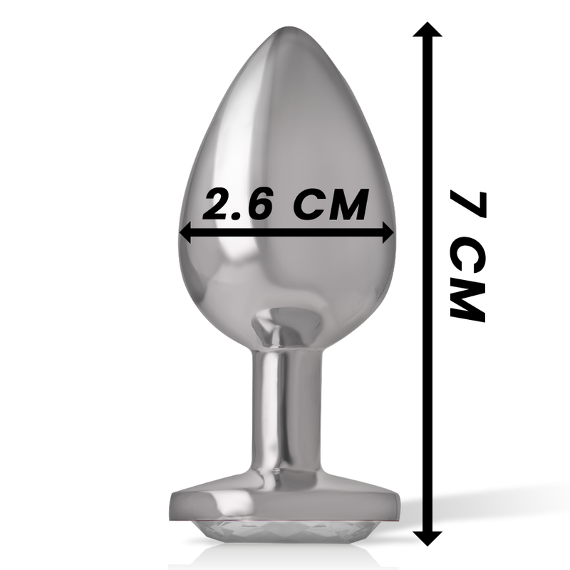 INTENSE - WHITE HEART ALUMINUM METAL ANAL PLUG SIZE S INTENSE ANAL TOYS