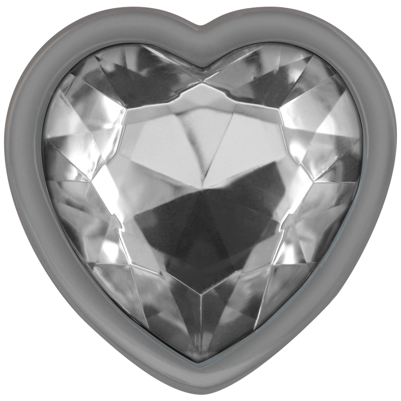 INTENSE - ANAL PLUG METAL ALUMINUM WHITE HEART SIZE L - ToysByMonk