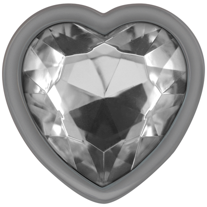 INTENSE - ANAL PLUG METAL ALUMINUM WHITE HEART SIZE L - ToysByMonk