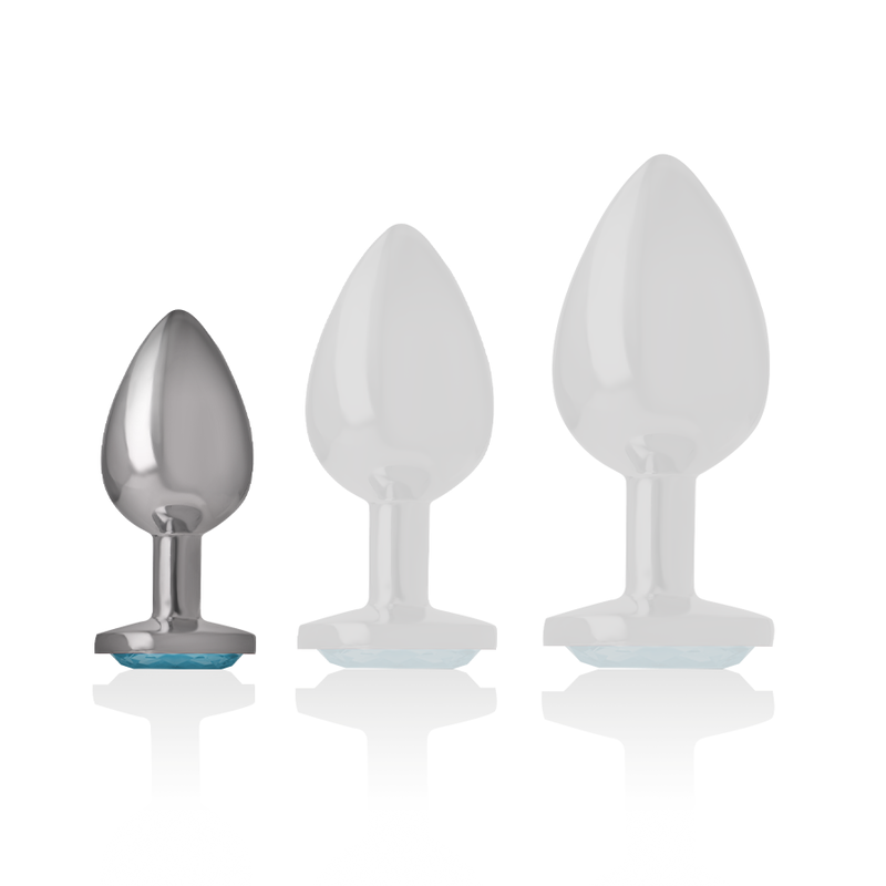 INTENSE - ALUMINUM METAL ANAL PLUG BLUE HEART SIZE S INTENSE ANAL TOYS