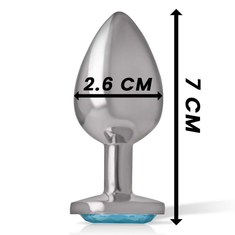 INTENSE - ALUMINUM METAL ANAL PLUG BLUE HEART SIZE S INTENSE ANAL TOYS