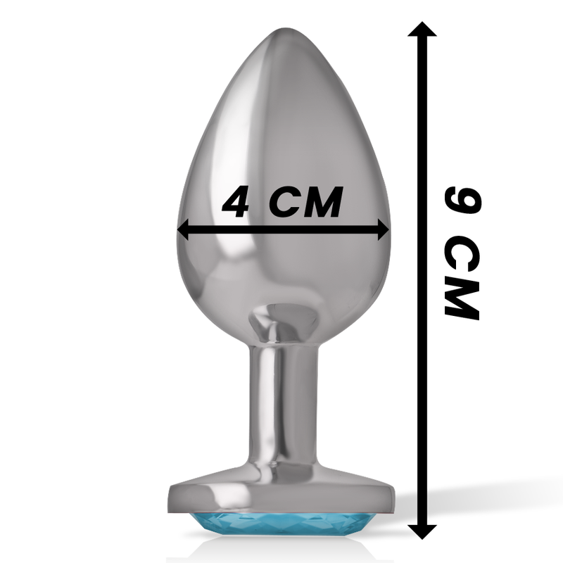 INTENSE - ALUMINUM METAL ANAL PLUG BLUE HEART SIZE L INTENSE ANAL TOYS
