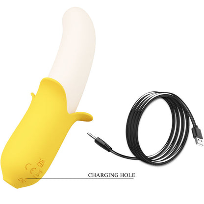PRETTY LOVE - BANANA GEEK SUPER POWER 7 VIBRATIONS UP&DOWN SILICONE BLACK - ToysByMonk