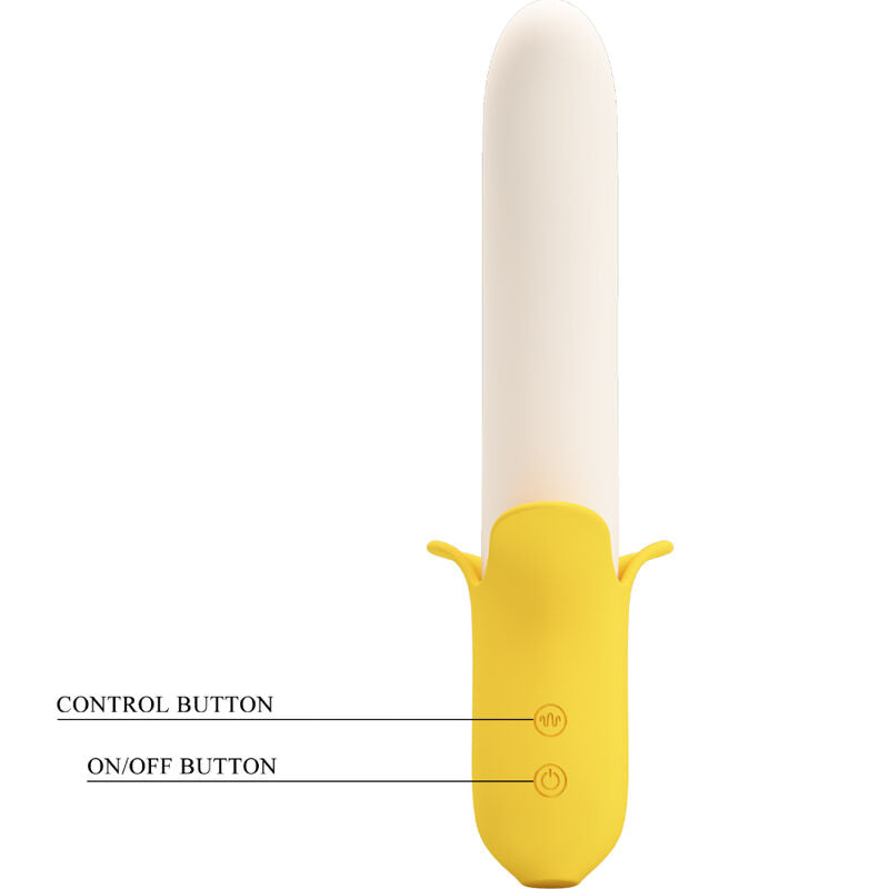 PRETTY LOVE - BANANA GEEK SUPER POWER 7 VIBRATIONS UP&DOWN SILICONE BLACK - ToysByMonk
