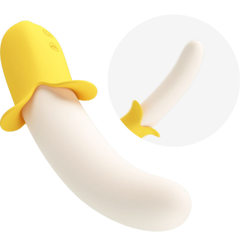PRETTY LOVE - BANANA GEEK SUPER POWER 7 VIBRATIONS UP&DOWN SILICONE BLACK - ToysByMonk