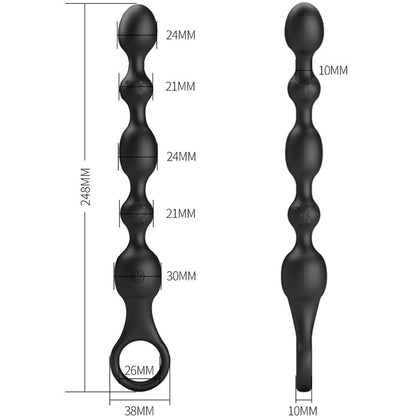 PRETTY LOVE - VAN ANAL BALLS 10 VIBRATIONS RECHARGEABLE SILICONE - ToysByMonk