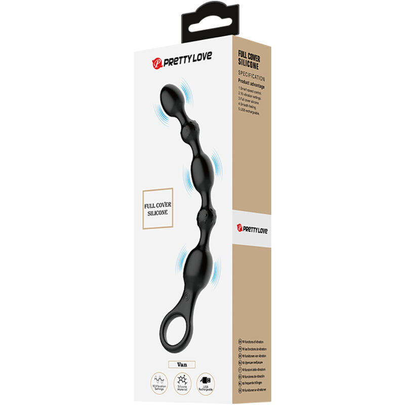 PRETTY LOVE - VAN ANAL BALLS 10 VIBRATIONS RECHARGEABLE SILICONE PRETTY LOVE