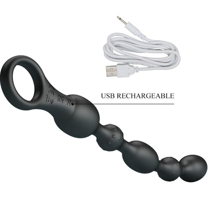 PRETTY LOVE - VAN ANAL BALLS 10 VIBRATIONS RECHARGEABLE SILICONE - ToysByMonk