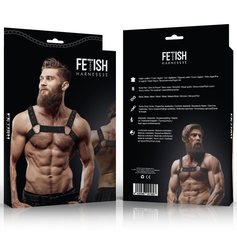 FETISH SUBMISSIVE ATTITUDE - ADJUSTABLE NEOPRENE CHEST SPORTS HARNESS FOR MEN - ToysByMonk